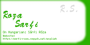 roza sarfi business card